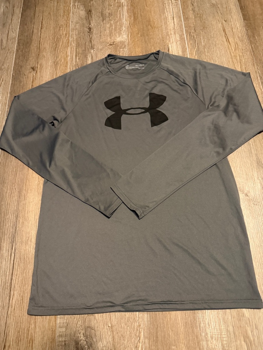 Under Armour Long Sleeve Performance Tee - Charcoal with Black Logo